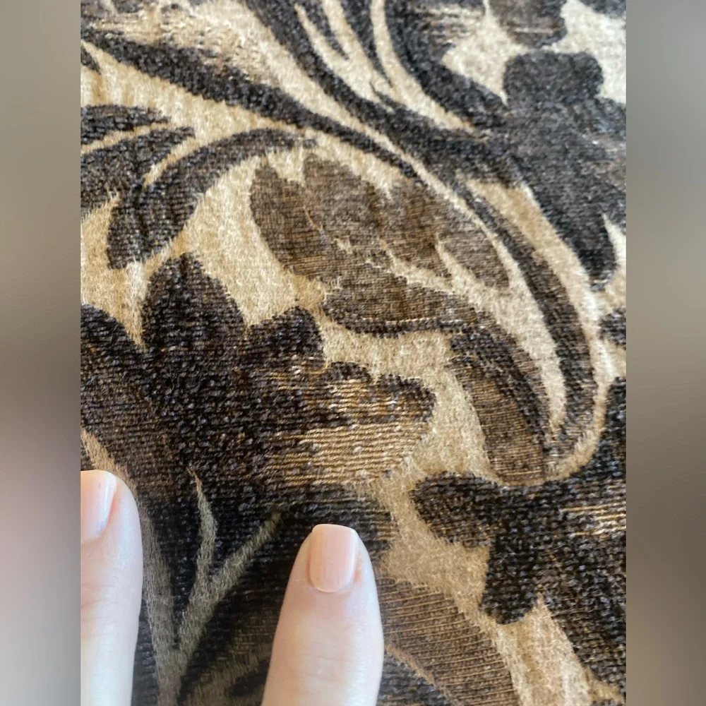 Bella Notte Elegant Brown Tennyson Floral Bedding Coverlet Queen